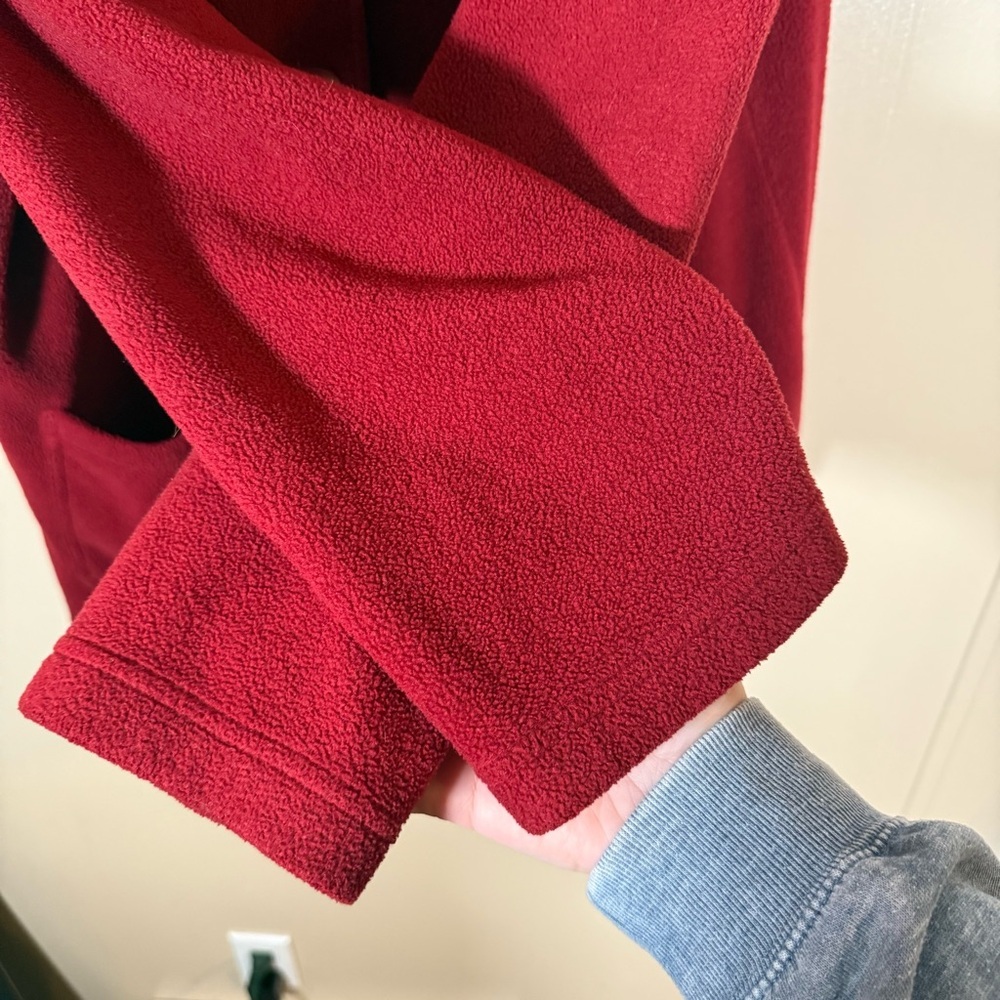 Vintage Plus Size Disney Store Winnie The Pooh Snowflake Fleece Jacket Red XXL - Picture 5 of 7